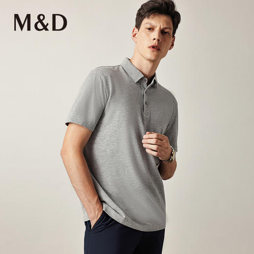 MD名盾名盾春夏男士短袖polo衫纯棉中青年商务休闲T恤男 商品图2