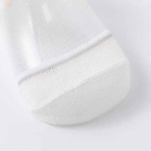 贝贝怡男女宝宝夏季透气冰丝网眼袜子婴幼儿地板短袜5双装 商品图7