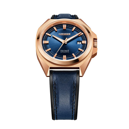 西铁城日本正品全新Series8系列商务休闲不锈钢镀玫瑰金色日历机械表NB6012-18L 商品图2