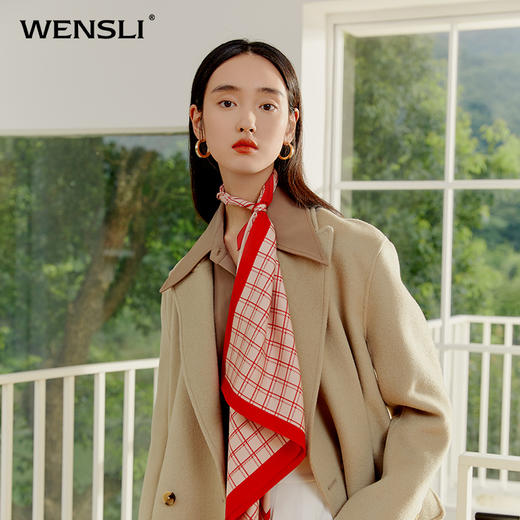 双面印花大方巾-织梦 商品图0