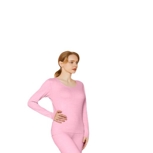 【双面磨毛】缎彩絨保暖内衣女无痕圆领秋衣裤内衣套装 商品图4