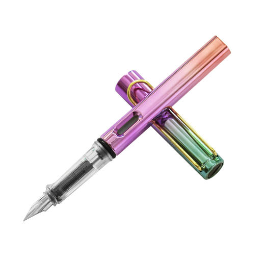 【学习办公正姿钢笔】0.38mm明尖EF尖可换墨囊小学生三年级矫姿钢笔直液式铱金笔尖练字书法用可擦纯蓝墨囊钢笔替换墨囊水初学者儿童男女孩套装签字笔 商品图4