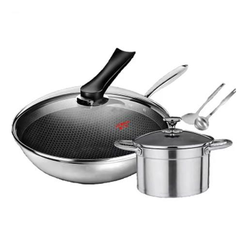 康巴赫焕新四件套（炒锅32CM+汤锅22CM+不锈钢勺铲） 商品图0