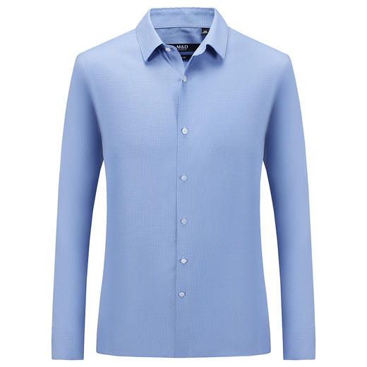 MD名盾长袖衬衫秋季纯色DP成衣免烫提花正装男士衬衣 商品图4