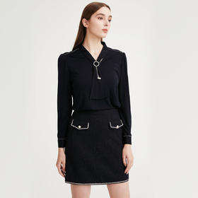 蓝地	钻环飘带套头衫BLVQN536000