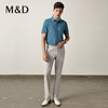 M＆D/名盾POLO衫男秋季新款条纹提花桑蚕丝真丝男装翻领T恤 商品缩略图2