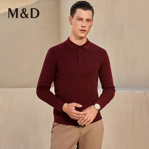 名盾男士羊毛衫商务休闲秋冬毛衣POLO衫翻领针织衫男 商品图1