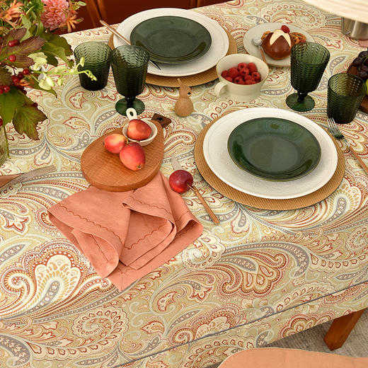 经典宫廷佩斯利中国风布艺餐桌布 商品图1