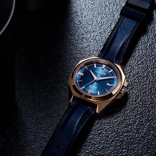 西铁城日本正品全新Series8系列商务休闲不锈钢镀玫瑰金色日历机械表NB6012-18L 商品图4