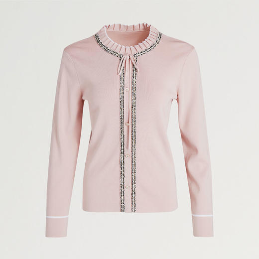 蓝地针织小香风套头衫BLVQZ481000 商品图4