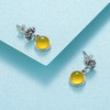 子佩集S925银【灵玉莲下】黄玉髓耳钉【FLEC106】2110 商品缩略图1