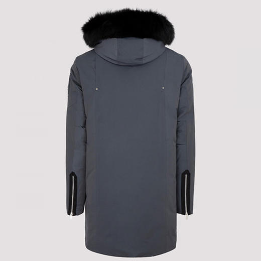 MOOSE KNUCKLES 男士金属驼鹿指关节徽标绗缝连帽羽绒服 深灰色 M31MP221 141 商品图2