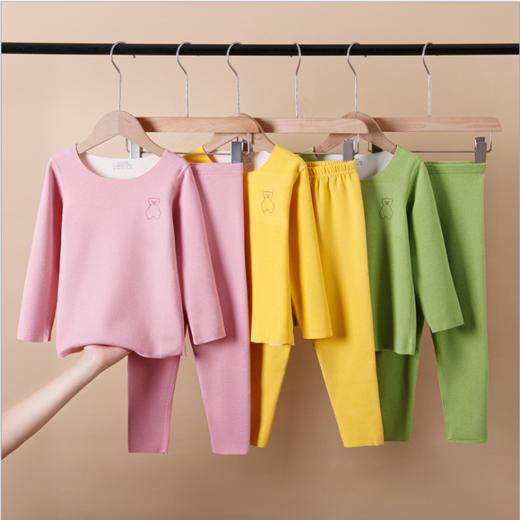 【素色阳光出品】儿童亲子保暖内衣套装 德国黑科技 37℃自发热 第三代德绒无痕保暖内衣套装 双面磨绒 无骨车边 更懂宝宝的舒适 商品图1