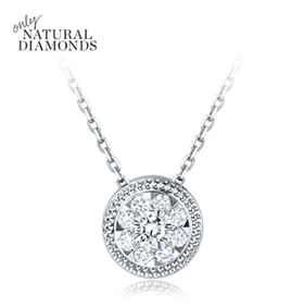 周大福春雪系列18K金镶钻石项链