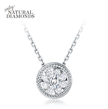 周大福春雪系列18K金镶钻石项链 商品图0