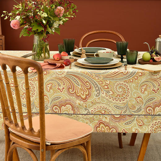 经典宫廷佩斯利中国风布艺餐桌布 商品图3