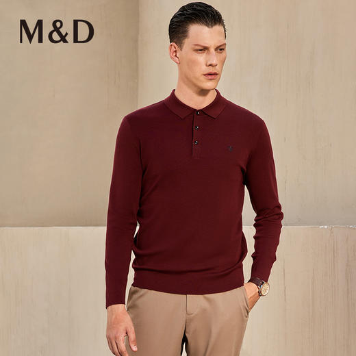 名盾男士羊毛衫商务休闲秋冬毛衣POLO衫翻领针织衫男 商品图0