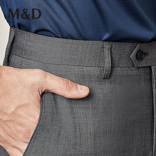 MD名盾春夏新款羊毛商务休闲西装裤正装修身长裤毛料垂感 商品图2