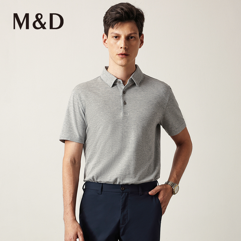 MD名盾名盾春夏男士短袖polo衫纯棉中青年商务休闲T恤男