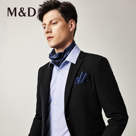 [西服套装]【四面弹】名盾商务休闲西装弹力修身正装西服婚礼伴郎 商品图2