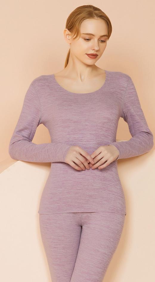 【双面磨毛】缎彩絨保暖内衣女无痕圆领秋衣裤内衣套装 商品图5