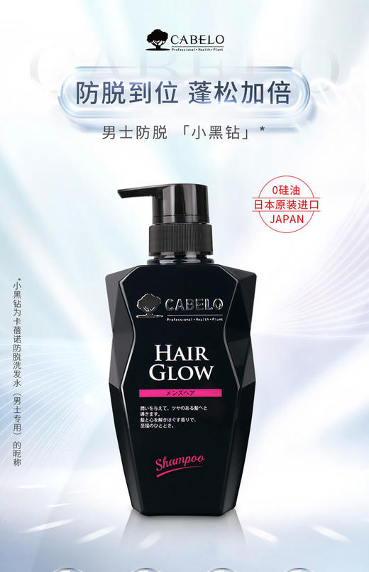 卡蓓诺 防脱洗发水/护发素（男士专用）350ml 商品图4