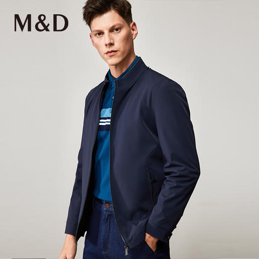 M＆D/名盾秋新款男装夹克中青年立领爸爸装外套商务休闲茄克 商品图0