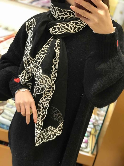 优品堂『蝶影空间』100％桑蚕丝长巾 商品图8