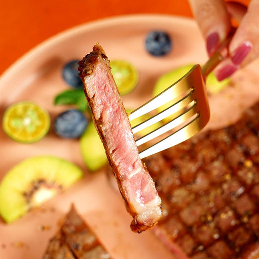 【大希地】原切谷饲西冷牛排500g（3片/盒）*2盒 商品图4