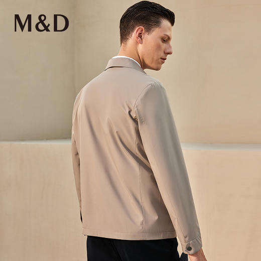 M＆D/名盾男装夹克秋季新款中青年翻领外套抗皱商务休闲茄克 商品图3