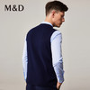 MD名盾纯羊毛衫背心男士v领纯色马甲秋冬新款无袖套头毛衣坎肩 商品缩略图3