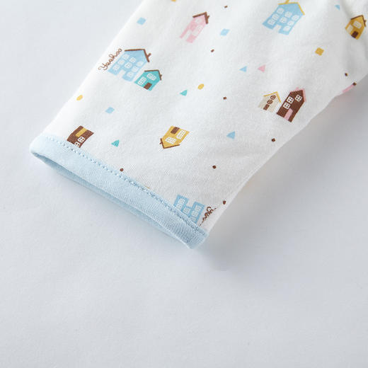 英氏秋冬新品婴儿夹棉保暖对襟上衣外套满印家居服YZJEJ31001A 商品图4