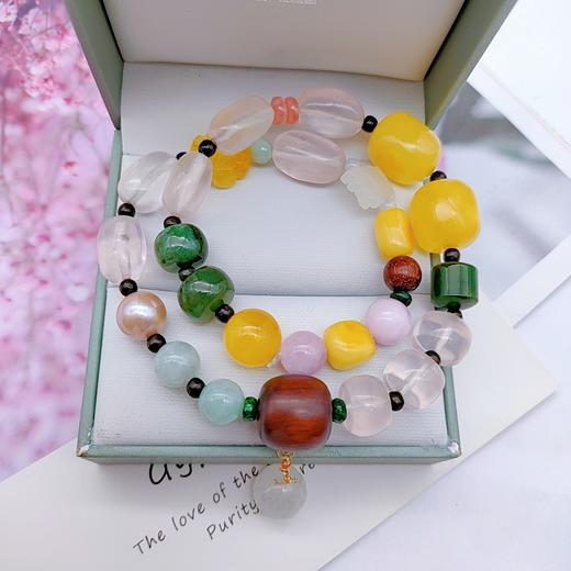 粉晶蜜蜡2圈手串 商品图0