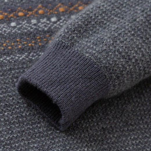 【童装提花羊绒衫】羊绒世家童装男宝100%山羊绒衫圆领套头保暖毛衣 商品图6