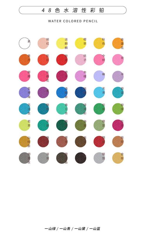 米娅MIYA小森林系列水溶性彩铅48色36色24色专业水溶性彩色铅笔画套装 商品图7
