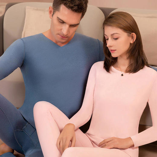 【寒冬保暖新趋势】LISVIN双面磨毛德绒保暖套装羊绒质感速暖锁温三倍高弹有效储热保暖 商品图1