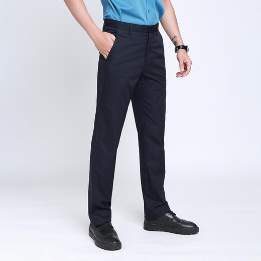 名盾宽松直筒休闲裤男夏季薄款商务职业长裤新款中腰男装西装裤子 商品图2