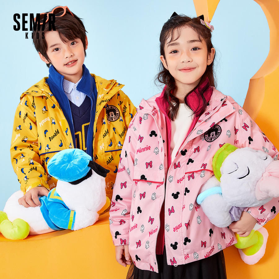 森马童装中性款化纤便服三合一三穿三防外套