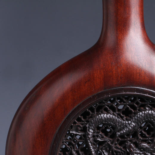 蟠龙戏珠°大款&小款 酸枝镶紫光檀花瓶 商品图3