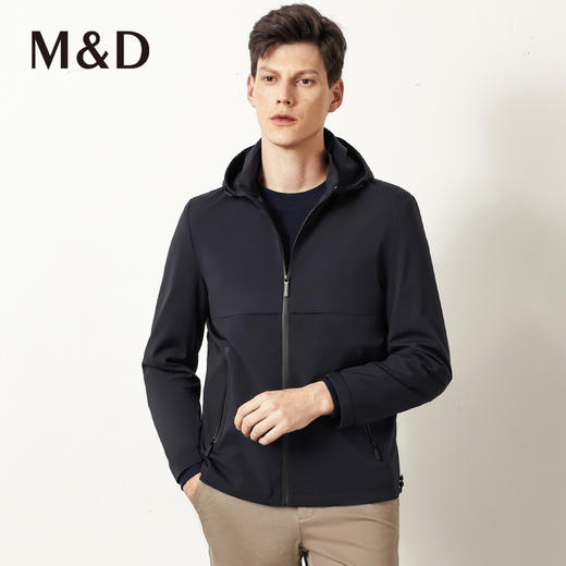 M＆D/名盾早秋新款休闲男士夹克中青年防水保暖连帽外套 商品图1