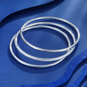 子佩集S999银【素颜】手镯【ZAD043Y】三个圈2110