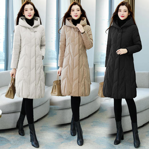 YGYL2107 羽绒服女中长款新款冬季韩版女装白鸭绒服女士羽绒服 商品图0