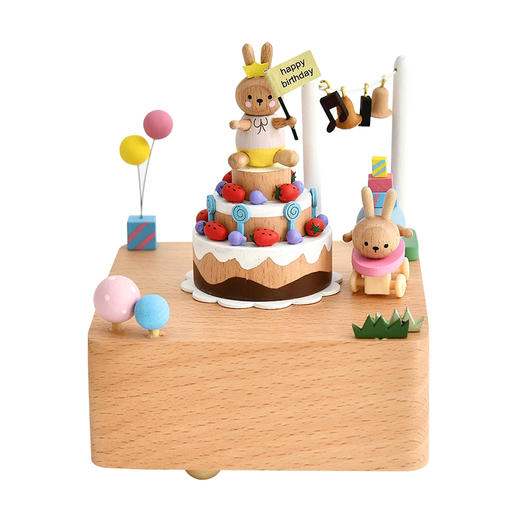猫的天空之城八音盒《生日蛋糕》音乐盒木质生日礼物礼盒生日快乐送女友送闺蜜 商品图0