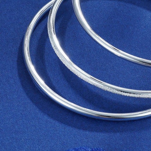 子佩集S999银【素颜】手镯【ZAD043Y】三个圈2110 商品图2