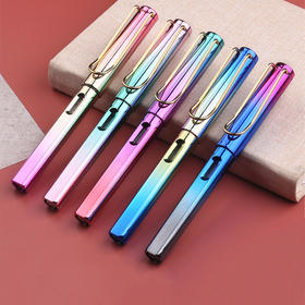 【学习办公正姿钢笔】0.38mm明尖EF尖可换墨囊小学生三年级矫姿钢笔直液式铱金笔尖练字书法用可擦纯蓝墨囊钢笔替换墨囊水初学者儿童男女孩套装签字笔