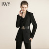 IWY/气质黑色西装套装女秋冬时尚职业正装气质女神范高端修身OL工作服	213155C1+P6 商品缩略图2
