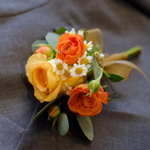 橙色系胸花 商品图2