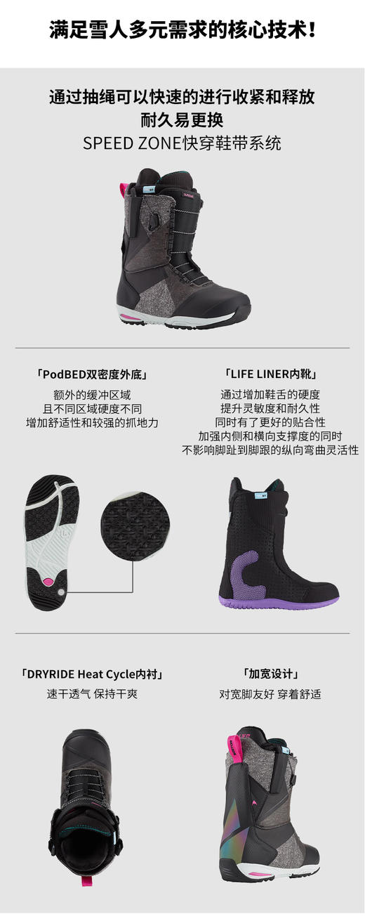 女款BURTON滑雪靴SUPREME 商品图2