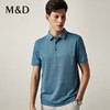 M＆D/名盾POLO衫男秋季新款条纹提花桑蚕丝真丝男装翻领T恤 商品缩略图1