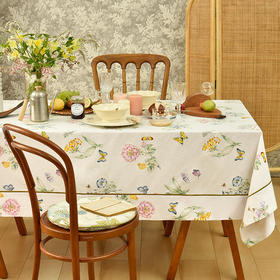 蝴蝶与兰花简约小清新餐厅桌布